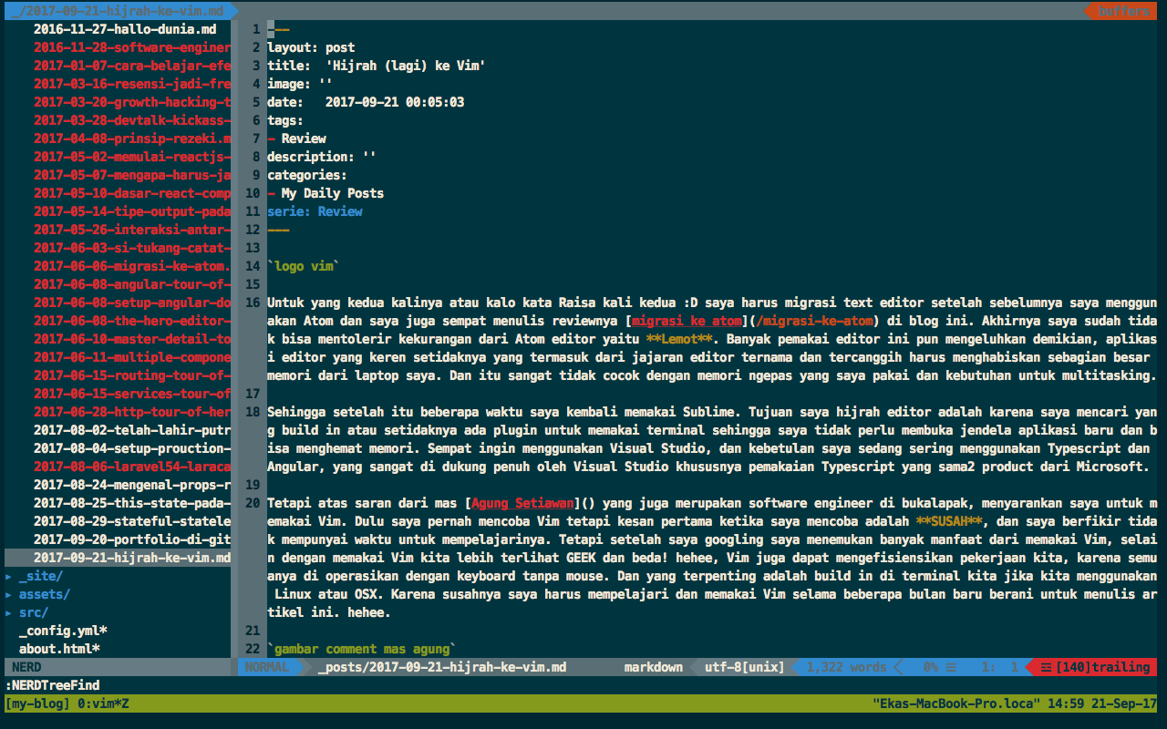 screenshot Vim