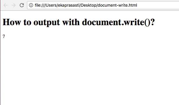 document.write()